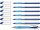 AKTION: Schneider Kugelschreiber Slider Basic blau/transparent, Schreibfarbe: blau, 6 St. + GRATIS Slider Kugelschreiber Rave XB, blau