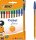 BIC Kugelschreiber Cristal Original Fine transparent, Schreibfarbe: farbsortiert, 10 St.