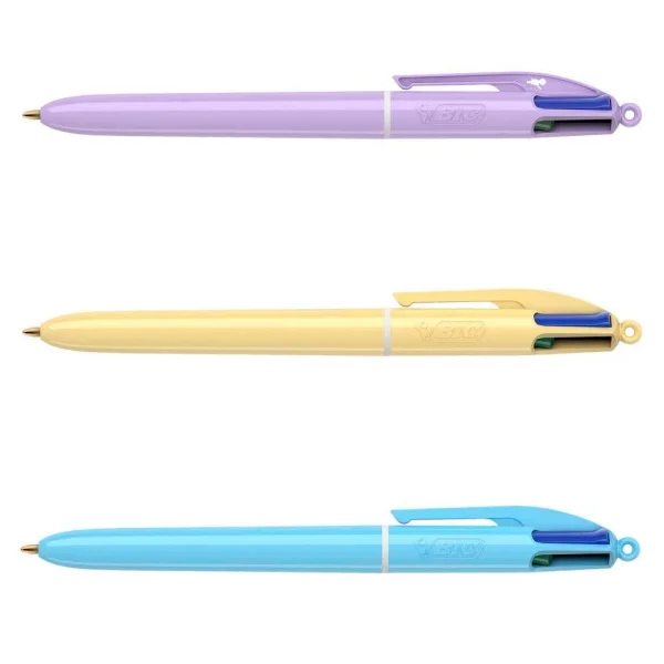 BIC 4-Farben-Kugelschreiber PASTEL pastellgelb,...