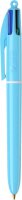 BIC 4-Farben-Kugelschreiber PASTEL pastellgelb, pastellrosa, pastellblau, Schreibfarbe: schwarz, blau, grün, rot, 1 St.