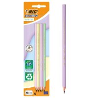 BIC EVOLUTION PASTEL Bleistifte HB 2x lila, grün,...