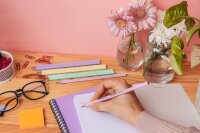 BIC EVOLUTION PASTEL Bleistifte HB 2x lila, grün, gelb, rosa, 5 St.
