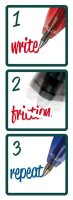 STANGER Eraser Tintenroller-Set rot, blau, schwarz 0,7...