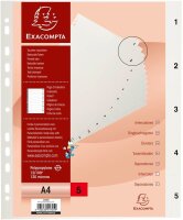 Exacompta Ordnerregister DIN A4 Vollformat 1-5 grau...