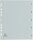 Exacompta Ordnerregister DIN A4 Vollformat 1-5 grau 5-teilig, 1 Satz