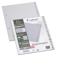 Exacompta Ordnerregister DIN A5 Halbformat A-Z grau...