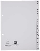 Exacompta Ordnerregister DIN A5 Halbformat A-Z grau 24-teilig, 1 Satz