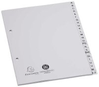 Exacompta Ordnerregister DIN A5 Halbformat A-Z grau 24-teilig, 1 Satz