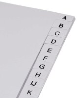 Exacompta Ordnerregister DIN A5 Halbformat A-Z grau 24-teilig, 1 Satz