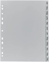 Exacompta Ordnerregister DIN A4 Vollformat Jan.-Dez. grau...
