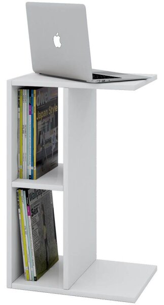 VCM my home Nachto-Stand Beistelltisch rechteckig Spanplatte weiß 45,0 x 40,0 x 60,0 cm, 1 St.