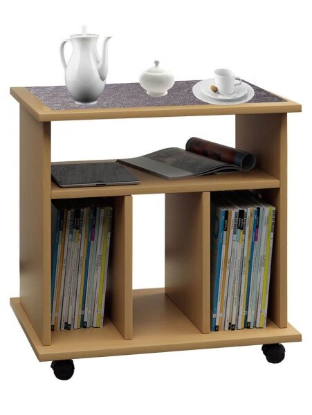 VCM my home Tabina Beistelltisch rechteckig Spanplatte buche 60,0 cm 59,0 cm, 1 St.