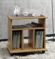 VCM my home Tabina Beistelltisch rechteckig Spanplatte buche 60,0 cm 59,0 cm, 1 St.
