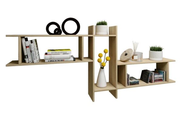 VCM my home Wandregal Sirola Maxi sonoma-eiche 188,0 x 20,0 x 80,0 cm, 1 St.