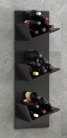 VCM my home Weinregal Vinosi schwarz 33,0 x 25,6 x 106,5 cm, 1 St.