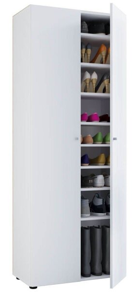 VCM my home Schuhschrank Vandol I, 913070 weiß 8 Fachböden 71,0 x 37,0 x 180,0 cm