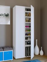 VCM my home Schuhschrank Vandol I, 913070 weiß 8 Fachböden 71,0 x 37,0 x 180,0 cm