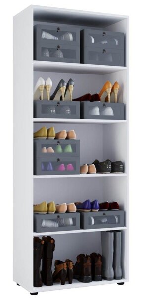 VCM my home Schuhregal Vandol I weiß 71,0 x 37,0 x 180,0 cm, 1 St.