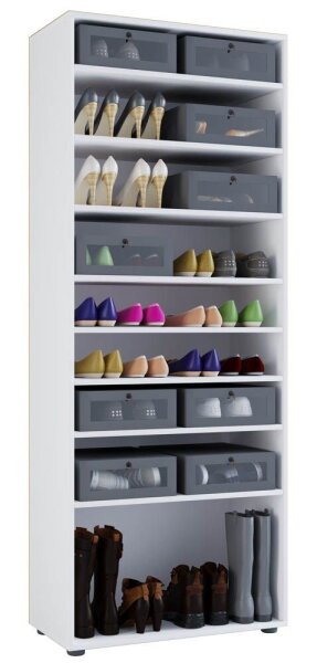 VCM my home Schuhregal Vandol I weiß 71,0 x 37,0 x 180,0 cm, 1 St.