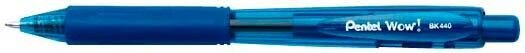 Pentel Kugelschreiber BK440 blau/transparent, Schreibfarbe: blau, 1 St.