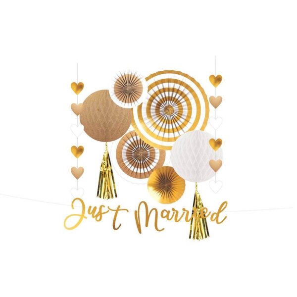 amscan® Partydeko-Set gold Hochzeit, 1 St.