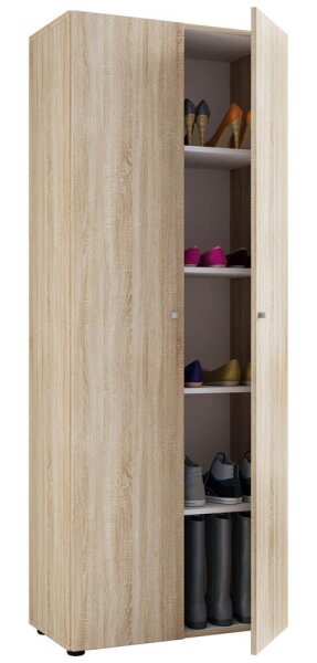 VCM my home Schuhschrank Vandol I, 913066 sonoma-eiche 4 Fachböden 71,0 x 37,0 x 180,0 cm