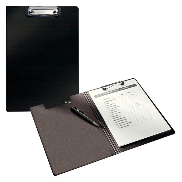 LEITZ Klemmbrettmappe Solid 3962 DIN A4 schwarz Kunststoff, 1 St.