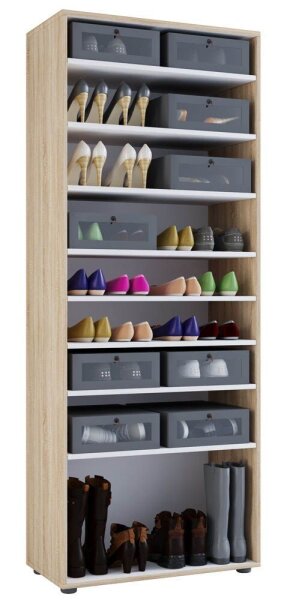 VCM my home Schuhregal Vandol I sonoma-eiche 71,0 x 37,0 x 180,0 cm, 1 St.