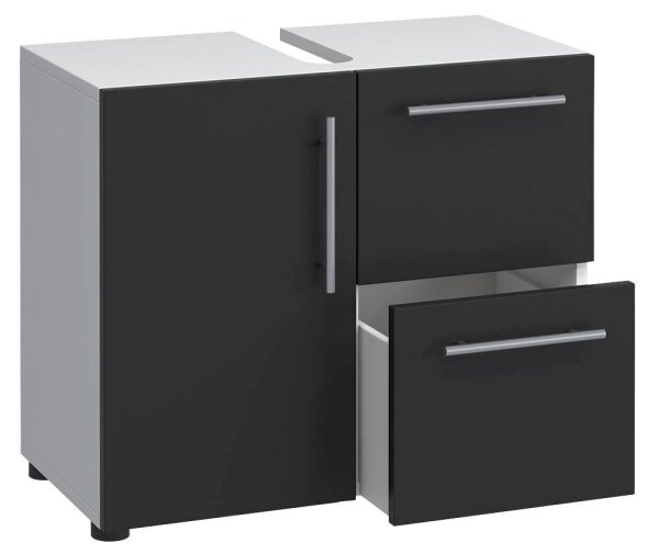 VCM my bath Waschbeckenunterschrank Flandu 913679 schwarz 61,0 x 32,0 x 51,0 cm