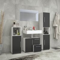 VCM my bath Waschbeckenunterschrank Flandu 913679 schwarz 61,0 x 32,0 x 51,0 cm