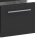 VCM my bath Waschbeckenunterschrank Flandu 913679 schwarz 61,0 x 32,0 x 51,0 cm
