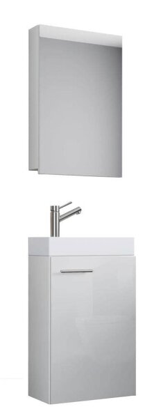 VCM my bath Badmöbel-Set 3-teilig Slito 914136 weiß 41,0 x 22,0 x 130,0 cm
