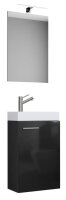 VCM my bath Badmöbel-Set 3-teilig Slito 914134 schwarz 41,0 x 22,0 x 130,0 cm