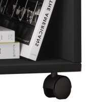 VCM my home Rolda Nachttisch rechteckig Spanplatte schwarz 45,0 x 38,0 x 54,0 cm, 1 St.