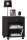 VCM my home Rolda Nachttisch rechteckig Spanplatte schwarz 45,0 x 38,0 x 54,0 cm, 1 St.