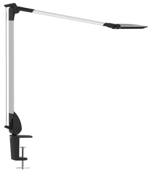 MAUL MAULoptimus colour vario LED Schreibtischlampe silber 10 W mit Tischklemme
