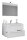 VCM my bath Badmöbel-Set 3-teilig Badinos 914324 weiß 60,0 x 46,0 x 50,0 cm