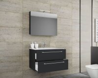 VCM my bath Badmöbel-Set 3-teilig Badinos 914334 schwarz 80,0 x 46,0 x 50,0 cm