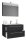 VCM my bath Badmöbel-Set 3-teilig Badinos 914334 schwarz 80,0 x 46,0 x 50,0 cm