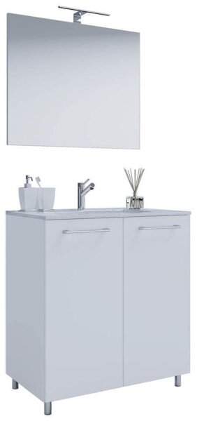 VCM my bath Badmöbel-Set 3-teilig Gilos 914339 weiß 80,0 x 46,0 x 86,0 cm