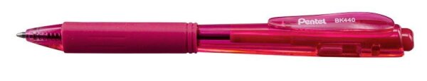 Pentel Kugelschreiber BK440 pink/transparent, Schreibfarbe: pink, 1 St.