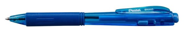 Pentel Kugelschreiber BK440 hellblau/transparent, Schreibfarbe: hellblau, 1 St.