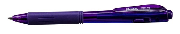 Pentel Kugelschreiber BK440 lila/transparent, Schreibfarbe: lila, 1 St.