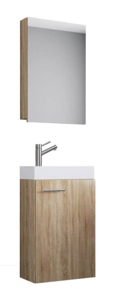 VCM my bath Badmöbel-Set 3-teilig Slito 914138 sonoma-eiche 41,0 x 22,0 x 130,0 cm