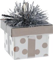 amscan® Ballongewicht silber, weiß Geschenk, 1 St.