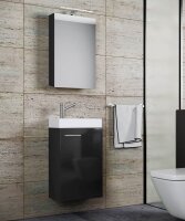 VCM my bath Badmöbel-Set 3-teilig Slito 914137 schwarz 41,0 x 22,0 x 130,0 cm