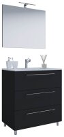 VCM my bath Badmöbel-Set 3-teilig Schubo 914349 schwarz 60,0 x 46,0 x 86,0 cm