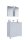 VCM my bath Badmöbel-Set 3-teilig Gilos 914342 weiß 60,0 x 46,0 x 86,0 cm