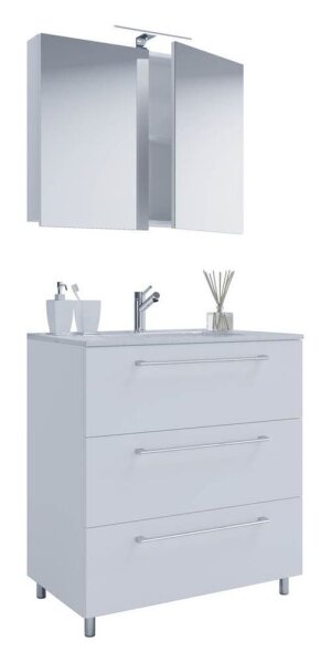 VCM my bath Badmöbel-Set 3-teilig Schubo 914354 weiß 60,0 x 46,0 x 86,0 cm