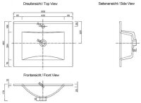 VCM my bath Badmöbel-Set 3-teilig Schubo 914354 weiß 60,0 x 46,0 x 86,0 cm